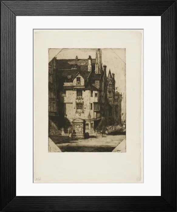 Framed Print : John Knox's House, 1905. Creator: David Young Cameron Framed Print : John Knox's House, 1905. Creator: David Young Cameron