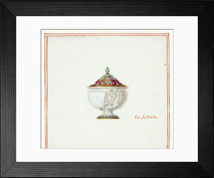 Framed Print : Agate Covered Bowl, n.d. Creator: Giuseppe Grisoni Framed Print : Agate Covered Bowl, n.d. Creator: Giuseppe Grisoni