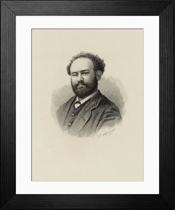 Framed Print : Portrait of the composer Samuel David (1836-1895), 1890. Creator: Mocquet, V Framed Print : Portrait of the composer Samuel David (1836-1895), 1890. Creator: Mocquet, V