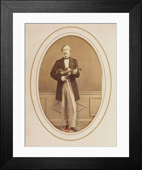 Framed Print : Portrait of the violinist and composer Delphin Alard (1815-1888). Creator: Photo studio Moulin Framed Print : Portrait of the violinist and composer Delphin Alard (1815-1888). Creator: Photo studio Moulin