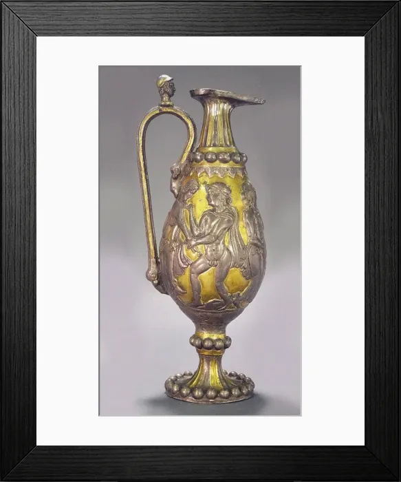 Framed Print : Gold and Silver Kettle, 569. Creator: Sassanian Art Framed Print : Gold and Silver Kettle, 569. Creator: Sassanian Art