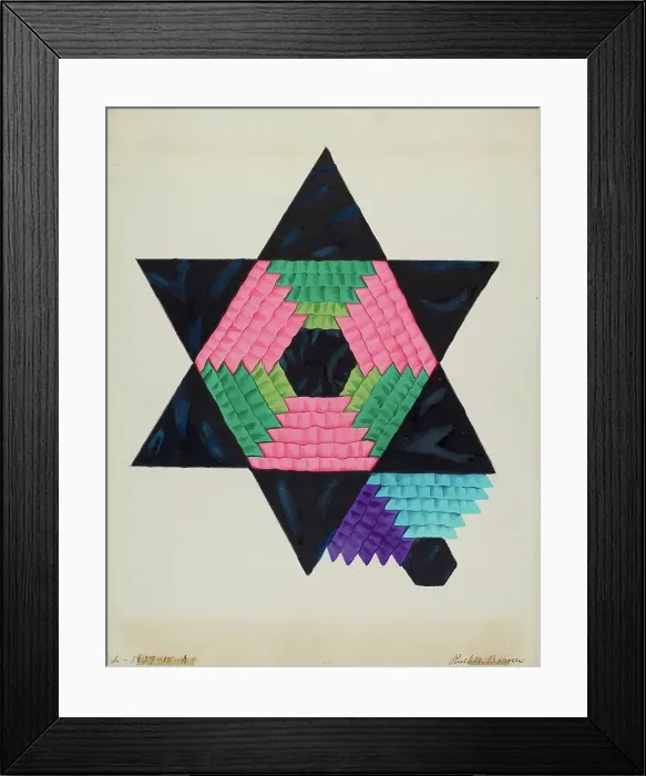 Framed Print : Block from Bedspread, c. 1937. Creator: Ruth M. Barnes Framed Print : Block from Bedspread, c. 1937. Creator: Ruth M. Barnes