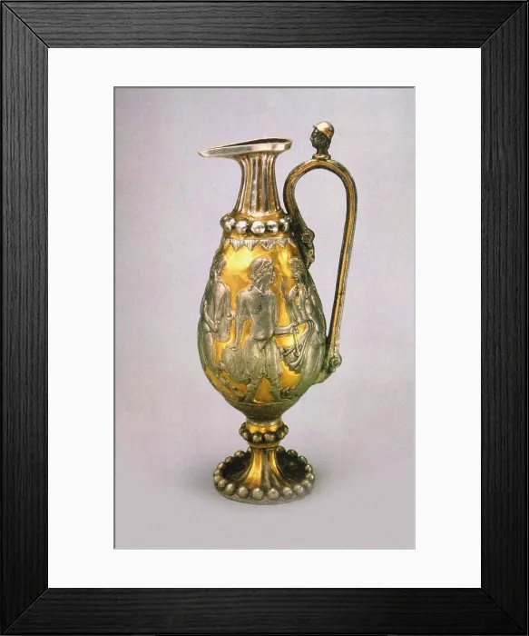 Framed Print : Gold and Silver Kettle, 569. Creator: Sassanian Art Framed Print : Gold and Silver Kettle, 569. Creator: Sassanian Art
