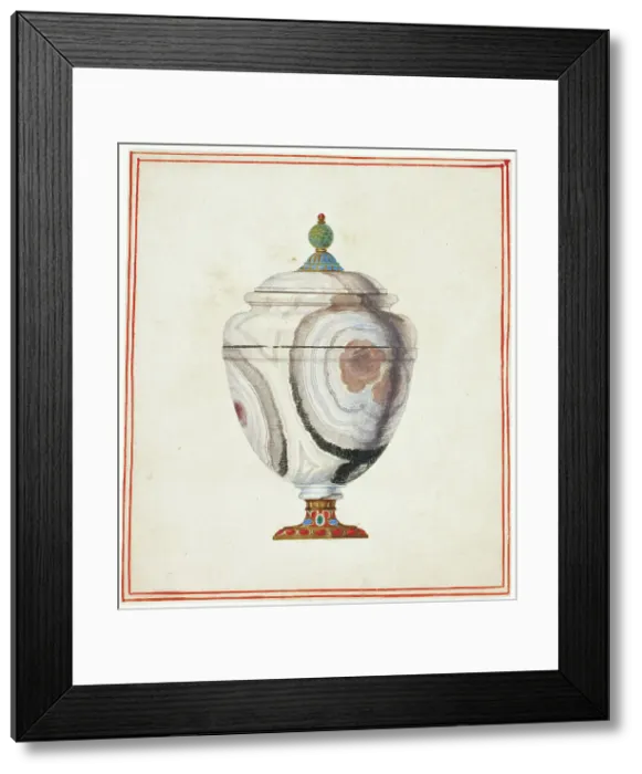 Framed Print : Stone Urn, n.d. Creator: Giuseppe Grisoni Framed Print : Stone Urn, n.d. Creator: Giuseppe Grisoni