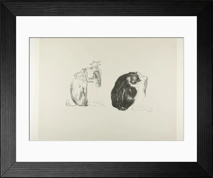 Framed Print : The Bear, from Alpha and Omega, 1908 / 09. Creator: Edvard Munch Framed Print : The Bear, from Alpha and Omega, 1908 / 09. Creator: Edvard Munch