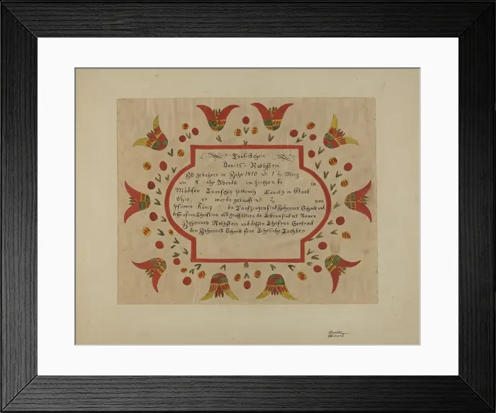 Framed Print : Fraktur, 1935 / 1942. Creator: Richard Barnett Framed Print : Fraktur, 1935 / 1942. Creator: Richard Barnett