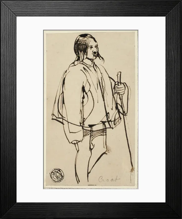 Framed Print : Croatian Peasant, c.1830. Creator: David Wilkie Framed Print : Croatian Peasant, c.1830. Creator: David Wilkie