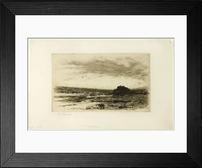 Framed Print : Dumbarton, plate eleven from the Clyde Set, 1889. Creator: David Young Cameron Framed Print : Dumbarton, plate eleven from the Clyde Set, 1889. Creator: David Young Cameron