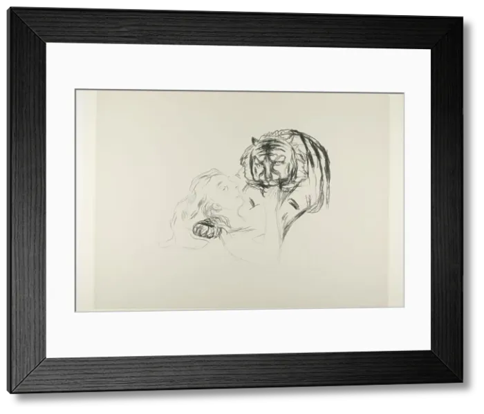 Framed Print : The Tiger, 1908 / 09. Creator: Edvard Munch Framed Print : The Tiger, 1908 / 09. Creator: Edvard Munch
