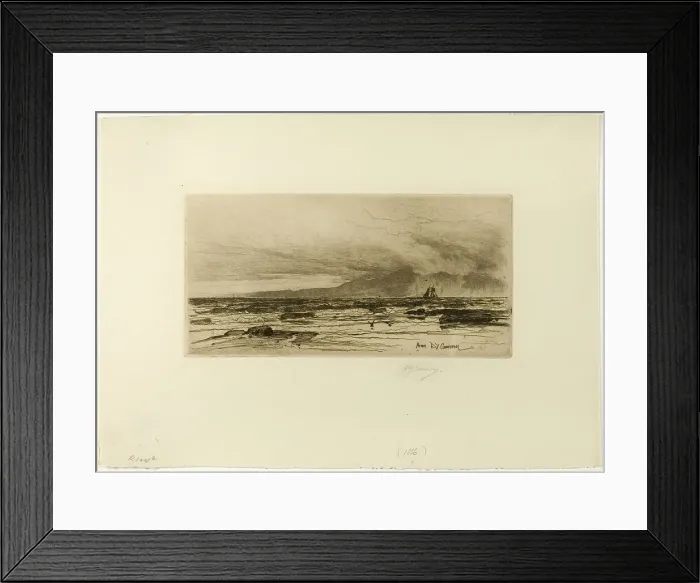 Framed Print : Arran, plate fourteen from the Clyde Set, 1889. Creator: David Young Cameron Framed Print : Arran, plate fourteen from the Clyde Set, 1889. Creator: David Young Cameron