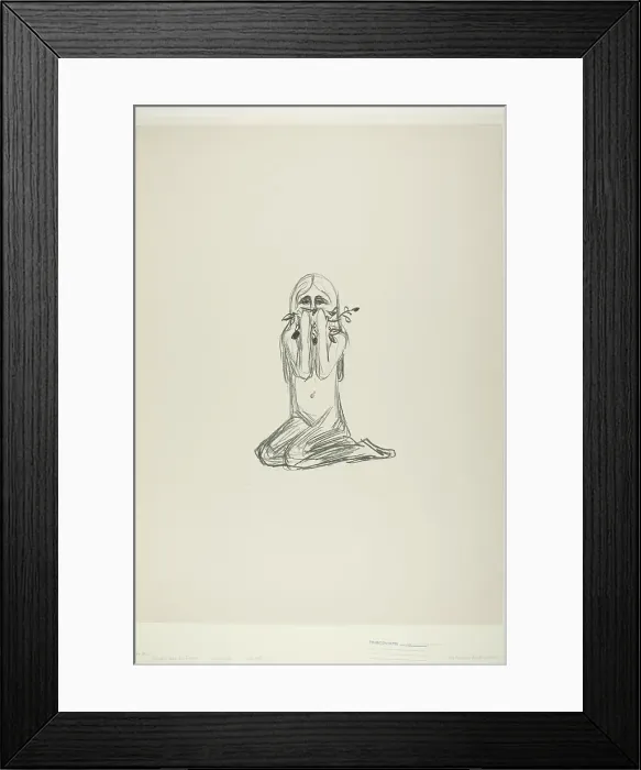 Framed Print : Omega and the Flower, 1908 / 09. Creator: Edvard Munch Framed Print : Omega and the Flower, 1908 / 09. Creator: Edvard Munch