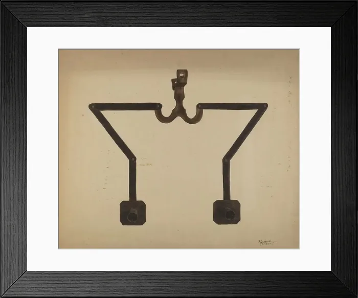 Framed Print : Wall Bracket Candleholder, c. 1938. Creator: Richard Barnett Framed Print : Wall Bracket Candleholder, c. 1938. Creator: Richard Barnett