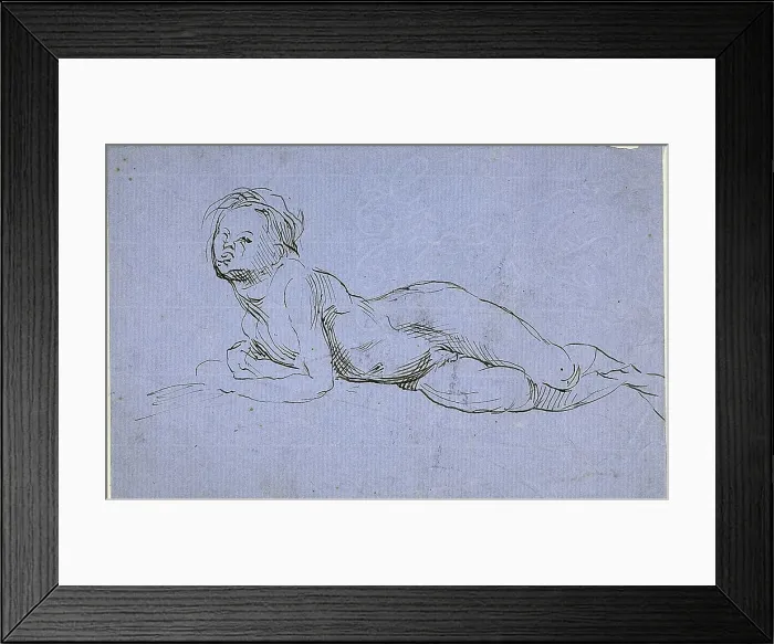 Framed Print : Young Boy Reclining, n.d. Creator: Jean-Baptiste Carpeaux