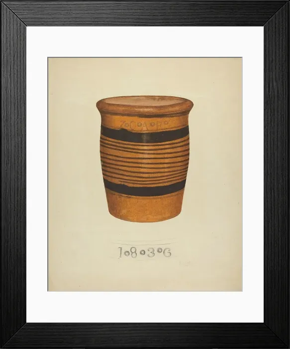 Framed Print : Zoar Flower Pot, c. 1937. Creator: Richard Barnett Framed Print : Zoar Flower Pot, c. 1937. Creator: Richard Barnett