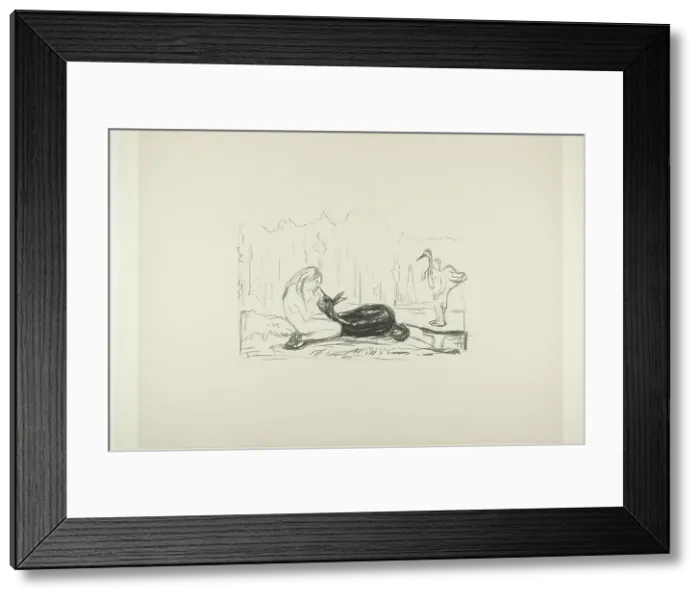 Framed Print : Omega and the Deer, 1908 / 09. Creator: Edvard Munch Framed Print : Omega and the Deer, 1908 / 09. Creator: Edvard Munch