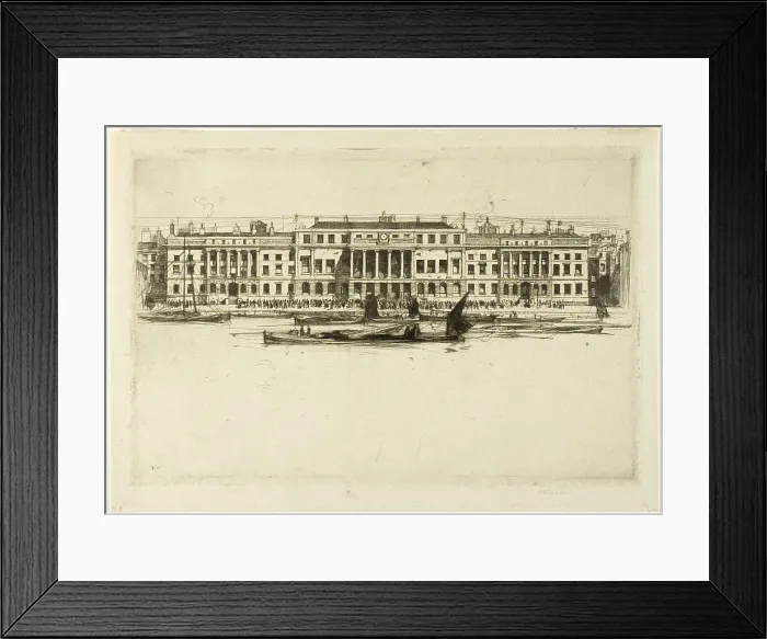 Framed Print : Custom House, plate one from the London Set, 1899. Creator: David Young Cameron Framed Print : Custom House, plate one from the London Set, 1899. Creator: David Young Cameron