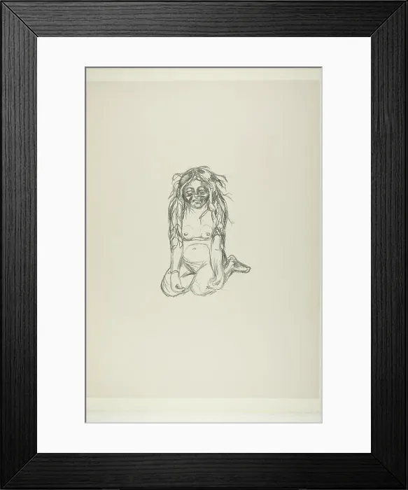 Framed Print : Omega Weeping, 1908 / 09. Creator: Edvard Munch Framed Print : Omega Weeping, 1908 / 09. Creator: Edvard Munch