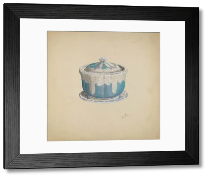 Framed Print : Sugar Bowl, c. 1938. Creator: Richard Barnett Framed Print : Sugar Bowl, c. 1938. Creator: Richard Barnett