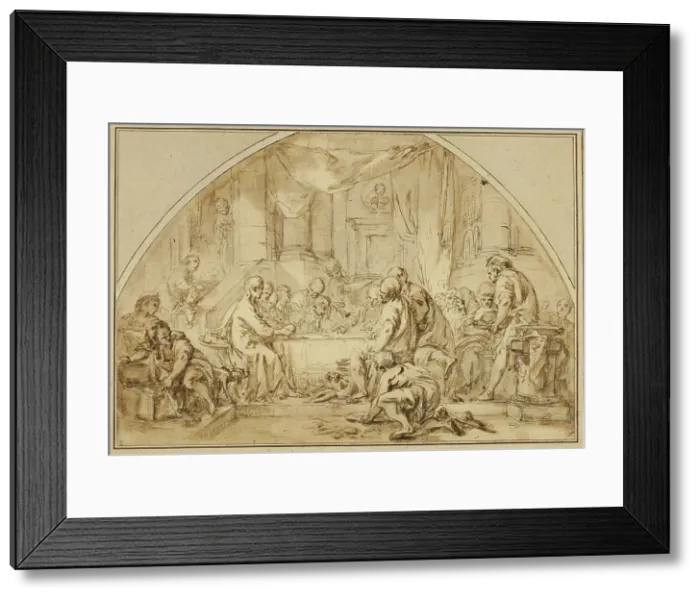 Framed Print : Study for The Last Supper, c. 1792. Creator: Jean Baptiste Marie Huet Framed Print : Study for The Last Supper, c. 1792. Creator: Jean Baptiste Marie Huet