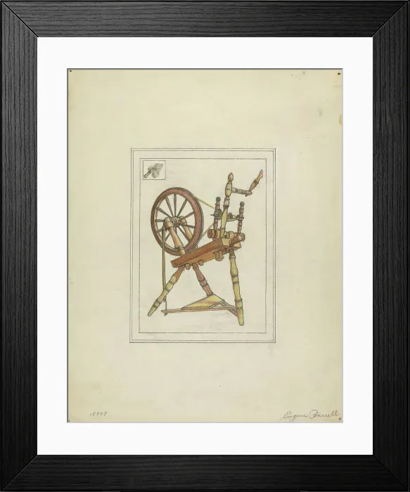 Framed Print : Spinning Wheel, 1935 / 1942. Creator: Eugene Barrell Framed Print : Spinning Wheel, 1935 / 1942. Creator: Eugene Barrell