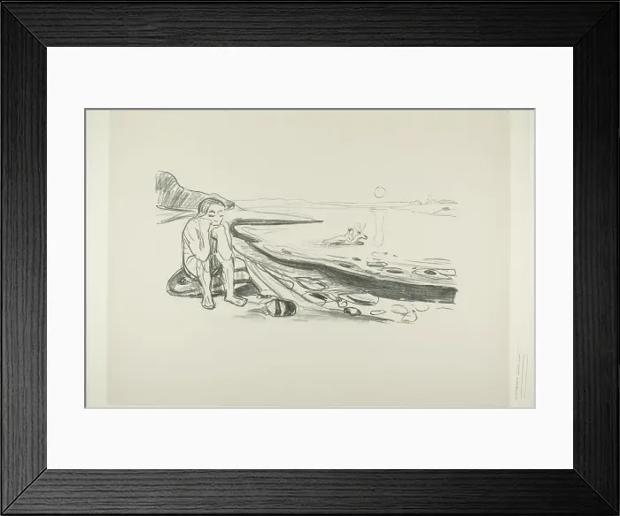 Framed Print : Omega's Flight, 1908 / 09. Creator: Edvard Munch