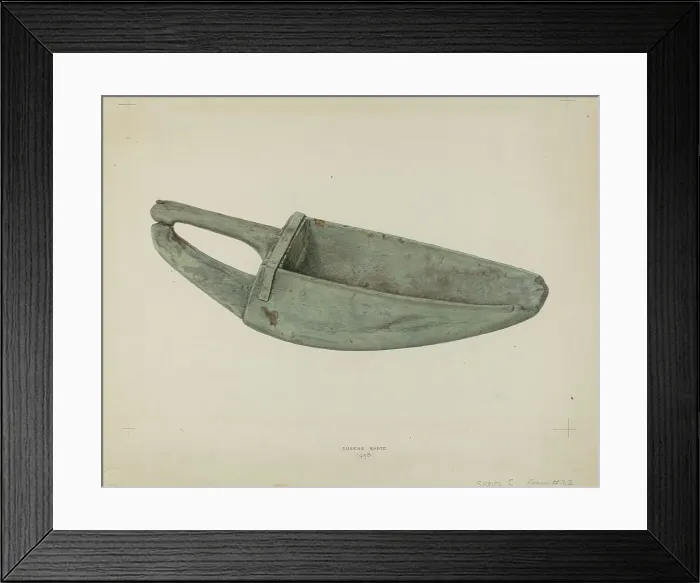 Framed Print : Wooden Scoop, 1938. Creator: Eugene Bartz Framed Print : Wooden Scoop, 1938. Creator: Eugene Bartz
