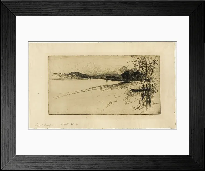 Framed Print : The Tay at Kinfauns, 1890. Creator: David Young Cameron Framed Print : The Tay at Kinfauns, 1890. Creator: David Young Cameron