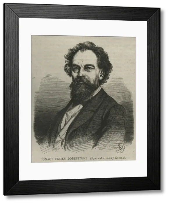 Framed Print : Portrait of the pianist and composer Ignacy Feliks Dobrzynski (1807-1867). Creator: Kossak, Juliusz Fortunat (1824-1899) Framed Print : Portrait of the pianist and composer Ignacy Feliks Dobrzynski (1807-1867). Creator: Kossak, Juliusz Fortunat (1824-1899)
