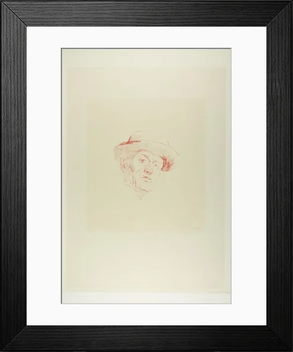 Framed Print : Self-Portrait with Hat I, 1927. Creator: Edvard Munch Framed Print : Self-Portrait with Hat I, 1927. Creator: Edvard Munch