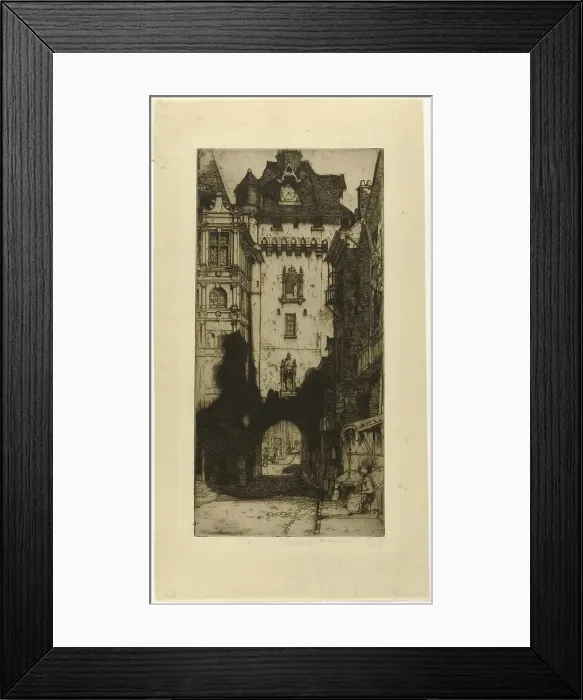 Framed Print : Loches, 1902. Creator: David Young Cameron Framed Print : Loches, 1902. Creator: David Young Cameron