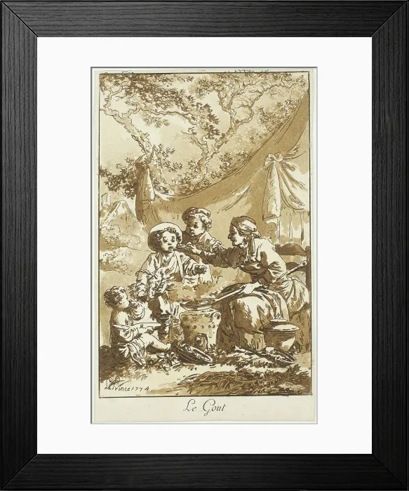 Framed Print : Taste, 1774. Creator: Jean Baptiste Le Prince Framed Print : Taste, 1774. Creator: Jean Baptiste Le Prince