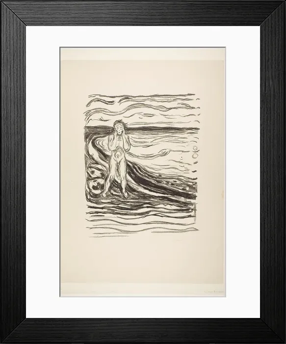 Framed Print : Alpha's Despair, 1908 / 09. Creator: Edvard Munch Framed Print : Alpha's Despair, 1908 / 09. Creator: Edvard Munch