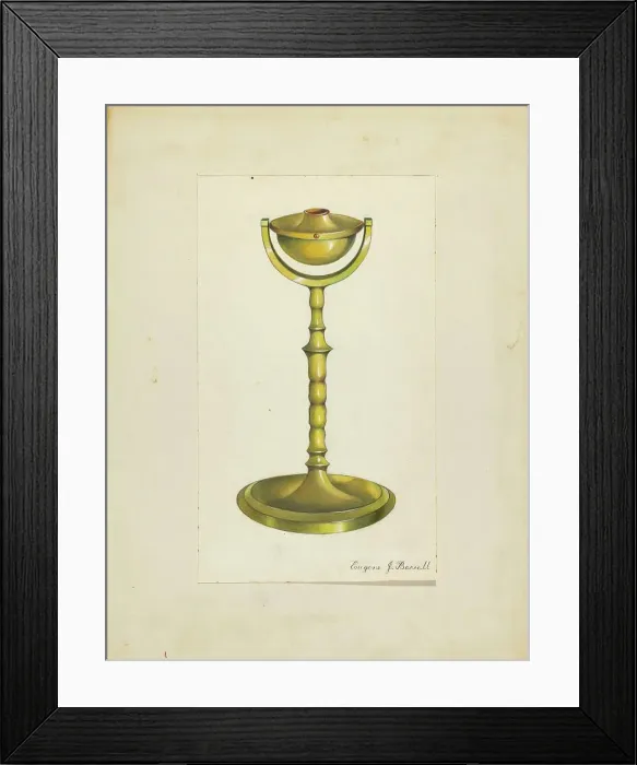 Framed Print : Lamp, 1935 / 1942. Creator: Eugene Barrell Framed Print : Lamp, 1935 / 1942. Creator: Eugene Barrell