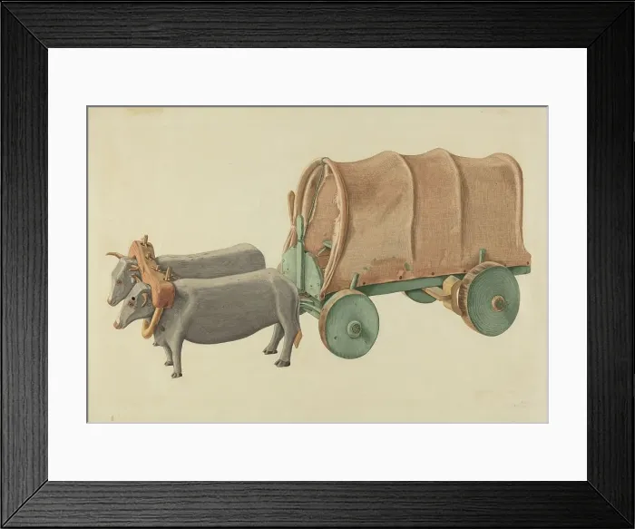 Framed Print : Miniature Oxcart, c. 1939. Creator: Eugene Bartz Framed Print : Miniature Oxcart, c. 1939. Creator: Eugene Bartz