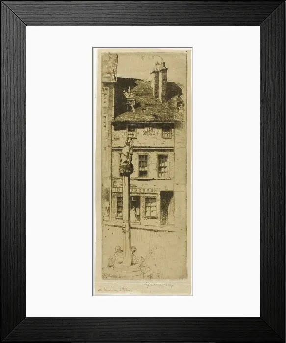 Framed Print : The Unicorn, Stirling, 1891. Creator: David Young Cameron Framed Print : The Unicorn, Stirling, 1891. Creator: David Young Cameron