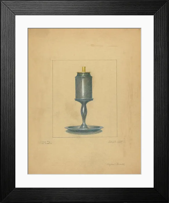 Framed Print : Pewter Lamp, 1935 / 1942. Creator: Eugene Barrell Framed Print : Pewter Lamp, 1935 / 1942. Creator: Eugene Barrell
