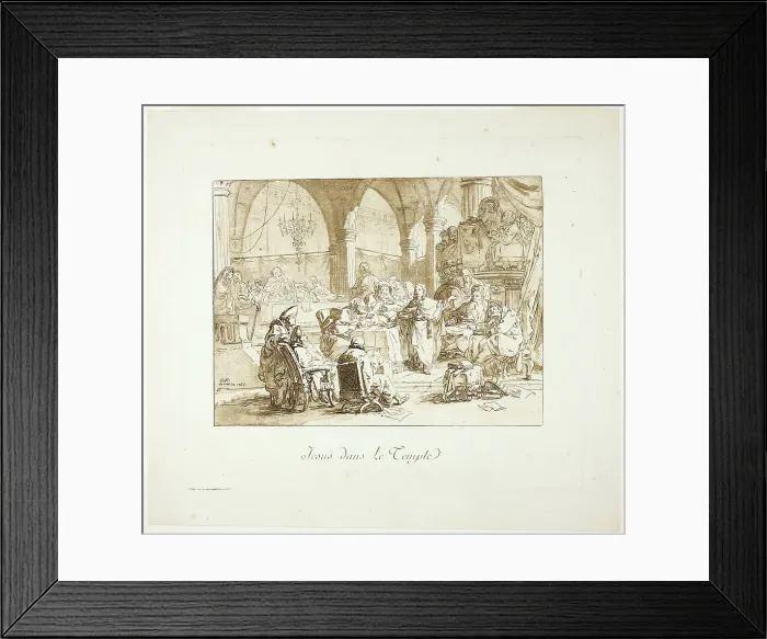 Framed Print : Jesus in the Temple, n.d. Creator: Jean Baptiste Le Prince