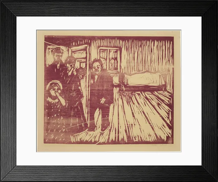 Framed Print : The Smell of Death, 1915. Creator: Edvard Munch Framed Print : The Smell of Death, 1915. Creator: Edvard Munch