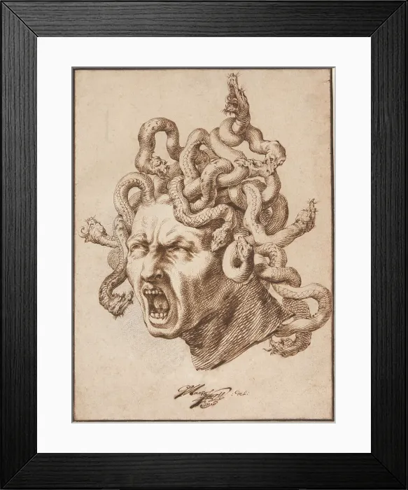 Framed Print : Head of Medusa, 1680. Creator: Godfried Maes Framed Print : Head of Medusa, 1680. Creator: Godfried Maes