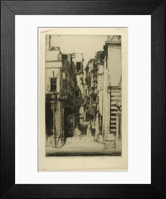 Framed Print : Street in Cairo, 1910. Creator: David Young Cameron Framed Print : Street in Cairo, 1910. Creator: David Young Cameron