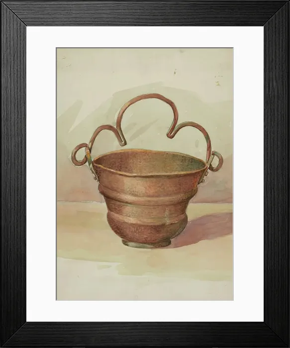 Framed Print : Holy Water Bucket, c. 1936. Creator: Dana Bartlett Framed Print : Holy Water Bucket, c. 1936. Creator: Dana Bartlett