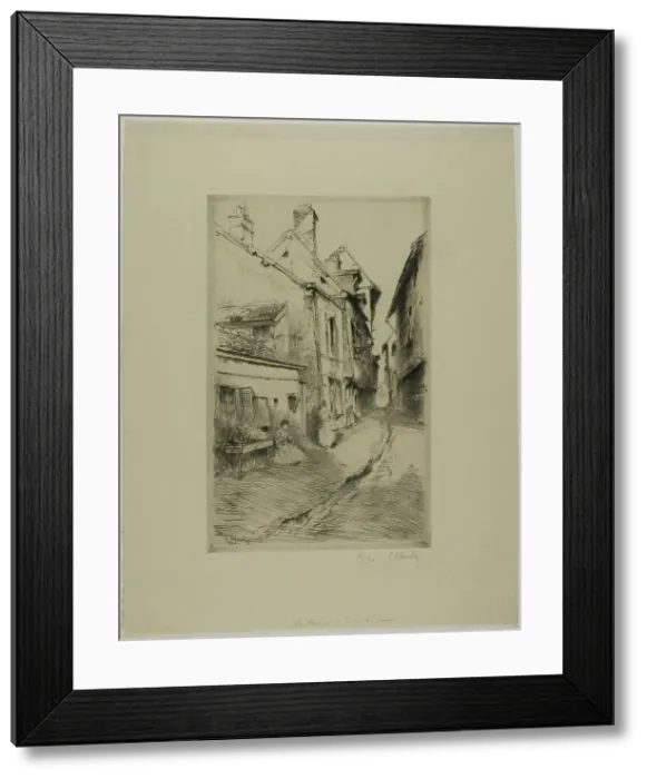 Framed Print : The School Street, Troyes, 1902. Creator: Gustave Leheutre Framed Print : The School Street, Troyes, 1902. Creator: Gustave Leheutre