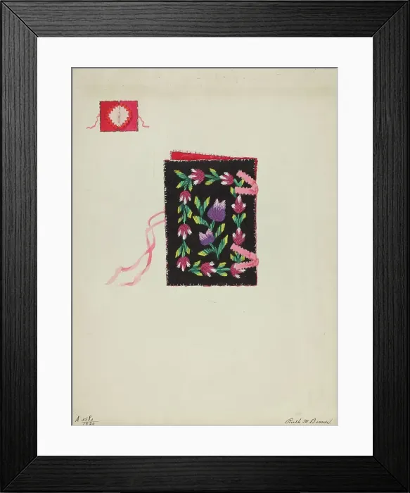 Framed Print : Needle Book, 1935 / 1942. Creator: Ruth M. Barnes Framed Print : Needle Book, 1935 / 1942. Creator: Ruth M. Barnes