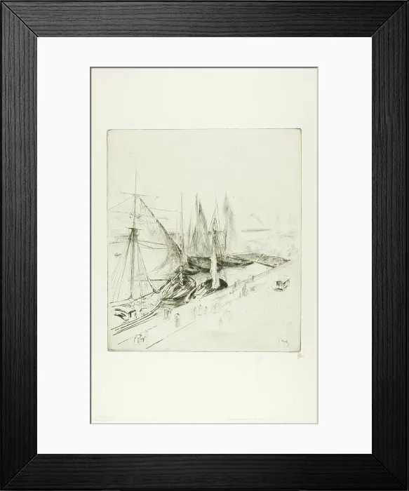 Framed Print : Fishing Boats of Tréport, 1903. Creator: Gustave Leheutre Framed Print : Fishing Boats of Tréport, 1903. Creator: Gustave Leheutre