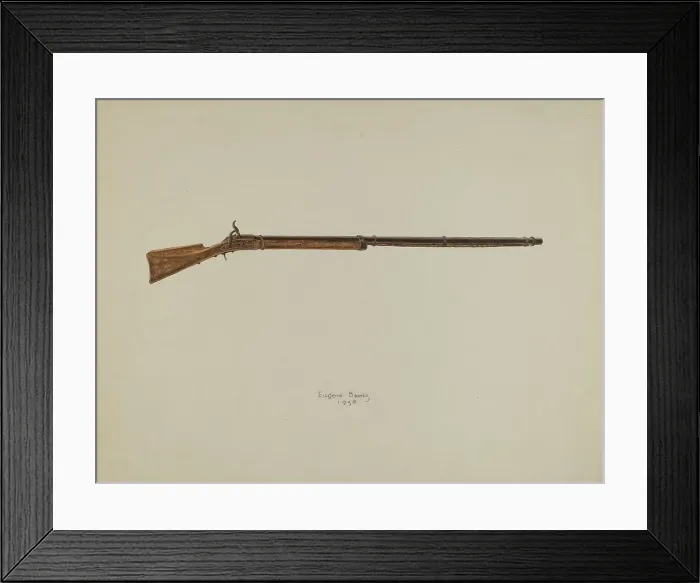 Framed Print : Gun, 1938. Creator: Eugene Bartz Framed Print : Gun, 1938. Creator: Eugene Bartz