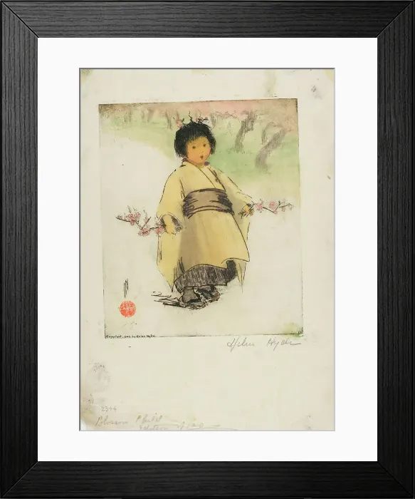Framed Print : Blossom Child, 1902. Creator: Helen Hyde
