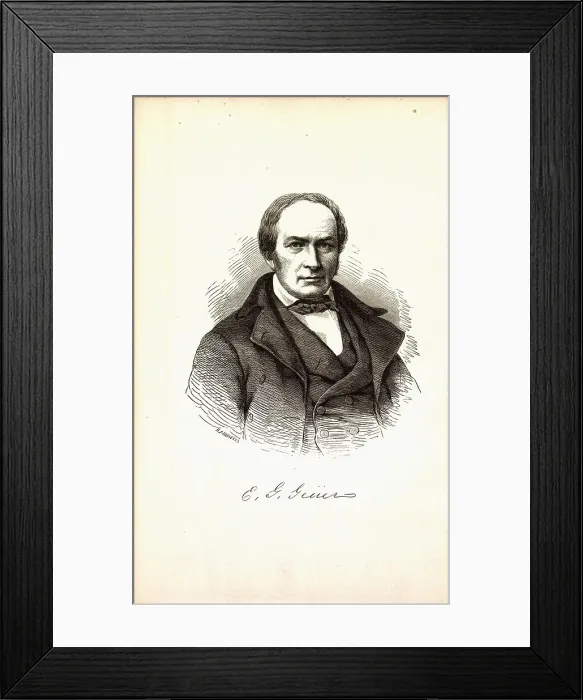 Framed Print : Portrait of the writer, poet and composer Erik Gustaf Geijer (1783-1847). Creator: Hansen, Hans Peter (1829-1899) Framed Print : Portrait of the writer, poet and composer Erik Gustaf Geijer (1783-1847). Creator: Hansen, Hans Peter (1829-1899)