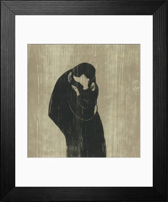 Framed Print : The Kiss IV, 1902. Creator: Edvard Munch Framed Print : The Kiss IV, 1902. Creator: Edvard Munch