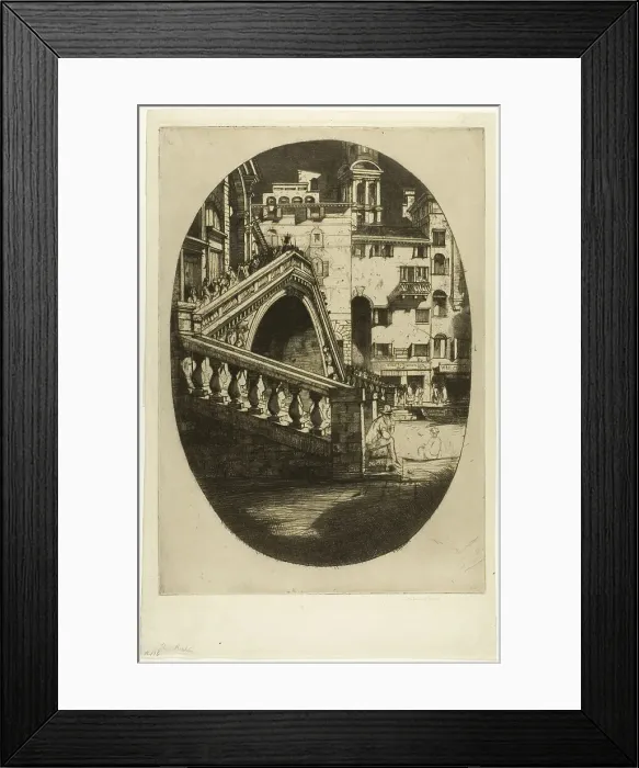 Framed Print : The Rialto, 1900. Creator: David Young Cameron Framed Print : The Rialto, 1900. Creator: David Young Cameron