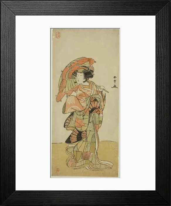 Framed Print : The Actor Nakamura Tomijuro I as the female fox from Mt. Ubagadake in the play... c. 1777. Creator: Shunsho Framed Print : The Actor Nakamura Tomijuro I as the female fox from Mt. Ubagadake in the play... c. 1777. Creator: Shunsho